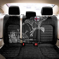 Faroe Islands Viking Ravens Back Car Seat Cover Vegvisir Runes Pattern - Wonder Print Shop