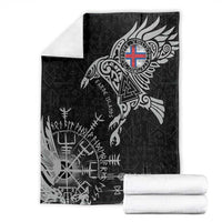 Faroe Islands Viking Ravens Blanket Vegvisir Runes Pattern - Wonder Print Shop