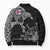 Faroe Islands Viking Ravens Bomber Puffer Jacket Vegvisir Runes Pattern - Wonder Print Shop