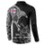 Faroe Islands Viking Ravens Button Sweatshirt Vegvisir Runes Pattern - Wonder Print Shop