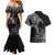 Faroe Islands Viking Ravens Couples Matching Mermaid Dress and Hawaiian Shirt Vegvisir Runes Pattern - Wonder Print Shop