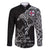 Faroe Islands Viking Ravens Family Matching Long Sleeve Bodycon Dress and Hawaiian Shirt Vegvisir Runes Pattern - Wonder Print Shop
