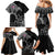 Faroe Islands Viking Ravens Family Matching Mermaid Dress and Hawaiian Shirt Vegvisir Runes Pattern - Wonder Print Shop