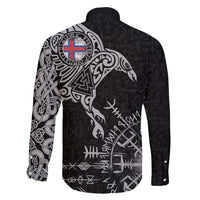 Faroe Islands Viking Ravens Family Matching Off Shoulder Short Dress and Hawaiian Shirt Vegvisir Runes Pattern - Wonder Print Shop