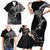 Faroe Islands Viking Ravens Family Matching Short Sleeve Bodycon Dress and Hawaiian Shirt Vegvisir Runes Pattern - Wonder Print Shop