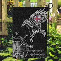 Faroe Islands Viking Ravens Garden Flag Vegvisir Runes Pattern - Wonder Print Shop