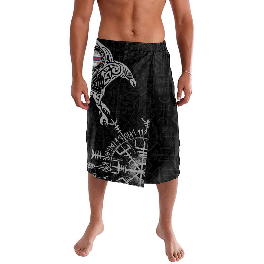 Faroe Islands Viking Ravens Lavalava Vegvisir Runes Pattern - Wonder Print Shop