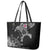 Faroe Islands Viking Ravens Leather Tote Bag Vegvisir Runes Pattern - Wonder Print Shop