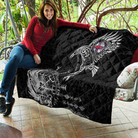 Faroe Islands Viking Ravens Quilt Vegvisir Runes Pattern - Wonder Print Shop