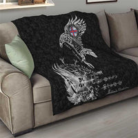 Faroe Islands Viking Ravens Quilt Vegvisir Runes Pattern - Wonder Print Shop