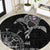 Faroe Islands Viking Ravens Round Carpet Vegvisir Runes Pattern - Wonder Print Shop