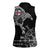 Faroe Islands Viking Ravens Women Sleeveless Polo Shirt Vegvisir Runes Pattern - Wonder Print Shop