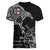 Faroe Islands Viking Ravens Women V-Neck T-Shirt Vegvisir Runes Pattern - Wonder Print Shop