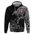 Faroe Islands Viking Ravens Zip Hoodie Vegvisir Runes Pattern - Wonder Print Shop