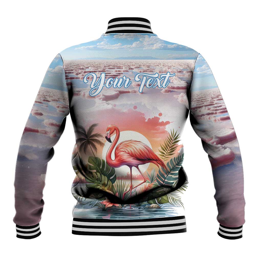 Personalized Bonaire Caribbean Flamingo Baseball Jacket Pink Salt Flats - Wonder Print Shop
