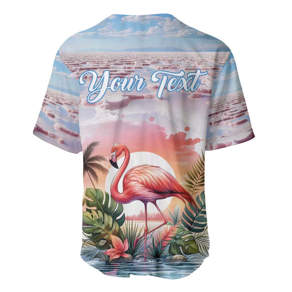 Personalized Bonaire Caribbean Flamingo Baseball Jersey Pink Salt Flats - Wonder Print Shop