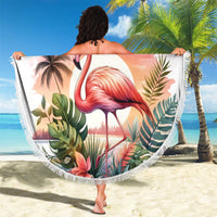 Personalized Bonaire Caribbean Flamingo Beach Blanket Pink Salt Flats - Wonder Print Shop