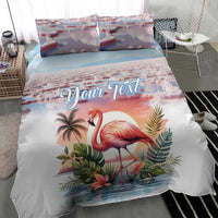 Personalized Bonaire Caribbean Flamingo Bedding Set Pink Salt Flats - Wonder Print Shop