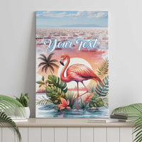Personalized Bonaire Caribbean Flamingo Canvas Wall Art Pink Salt Flats - Wonder Print Shop