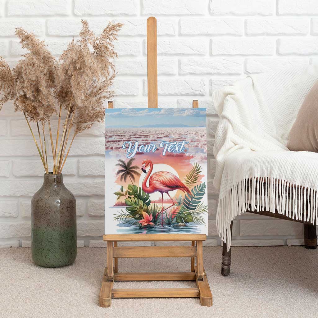 Personalized Bonaire Caribbean Flamingo Canvas Wall Art Pink Salt Flats - Wonder Print Shop