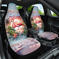 Personalized Bonaire Caribbean Flamingo Car Seat Cover Pink Salt Flats - Wonder Print Shop