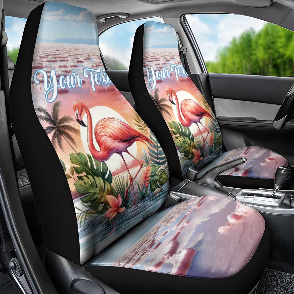 Personalized Bonaire Caribbean Flamingo Car Seat Cover Pink Salt Flats - Wonder Print Shop