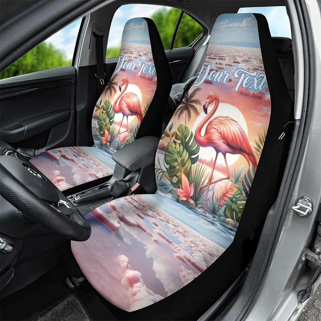 Personalized Bonaire Caribbean Flamingo Car Seat Cover Pink Salt Flats - Wonder Print Shop