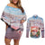 Personalized Bonaire Caribbean Flamingo Couples Matching Off Shoulder Short Dress and Long Sleeve Button Shirt Pink Salt Flats - Wonder Print Shop