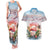 Personalized Bonaire Caribbean Flamingo Couples Matching Tank Maxi Dress and Hawaiian Shirt Pink Salt Flats - Wonder Print Shop