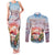 Personalized Bonaire Caribbean Flamingo Couples Matching Tank Maxi Dress and Long Sleeve Button Shirt Pink Salt Flats - Wonder Print Shop