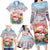Personalized Bonaire Caribbean Flamingo Family Matching Long Sleeve Bodycon Dress and Hawaiian Shirt Pink Salt Flats - Wonder Print Shop