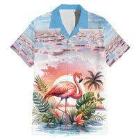 Personalized Bonaire Caribbean Flamingo Family Matching Mermaid Dress and Hawaiian Shirt Pink Salt Flats - Wonder Print Shop
