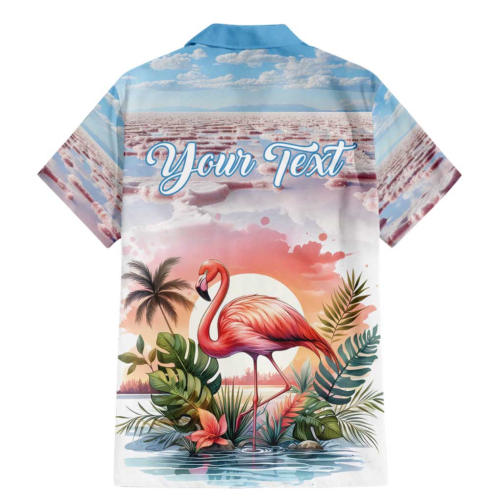 Personalized Bonaire Caribbean Flamingo Family Matching Mermaid Dress and Hawaiian Shirt Pink Salt Flats - Wonder Print Shop