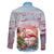 Personalized Bonaire Caribbean Flamingo Family Matching Off The Shoulder Long Sleeve Dress and Hawaiian Shirt Pink Salt Flats - Wonder Print Shop