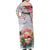 Personalized Bonaire Caribbean Flamingo Family Matching Off Shoulder Maxi Dress and Hawaiian Shirt Pink Salt Flats - Wonder Print Shop