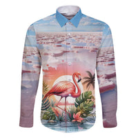 Personalized Bonaire Caribbean Flamingo Family Matching Puletasi and Hawaiian Shirt Pink Salt Flats - Wonder Print Shop
