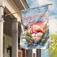 Personalized Bonaire Caribbean Flamingo Garden Flag Pink Salt Flats - Wonder Print Shop