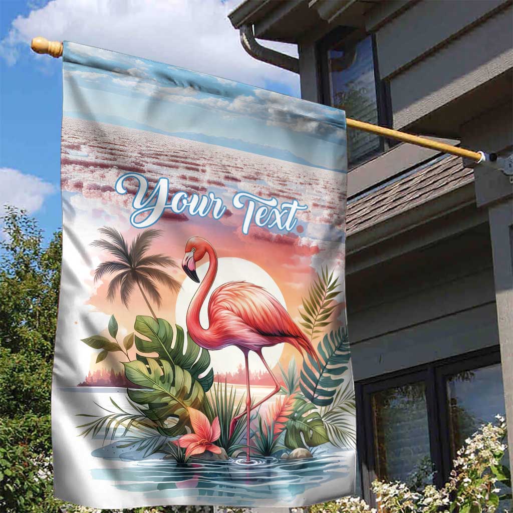 Personalized Bonaire Caribbean Flamingo Garden Flag Pink Salt Flats - Wonder Print Shop