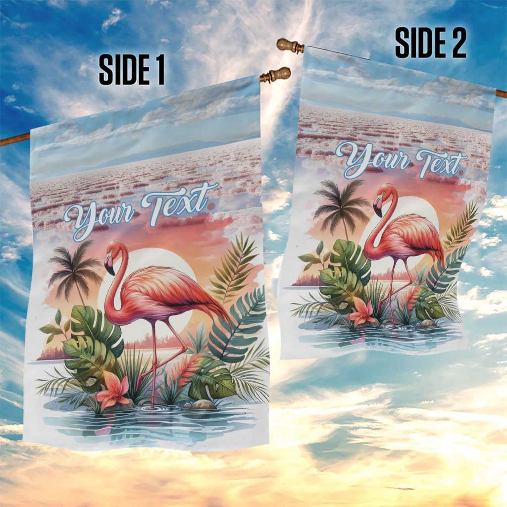 Personalized Bonaire Caribbean Flamingo Garden Flag Pink Salt Flats - Wonder Print Shop