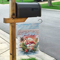 Personalized Bonaire Caribbean Flamingo Garden Flag Pink Salt Flats - Wonder Print Shop