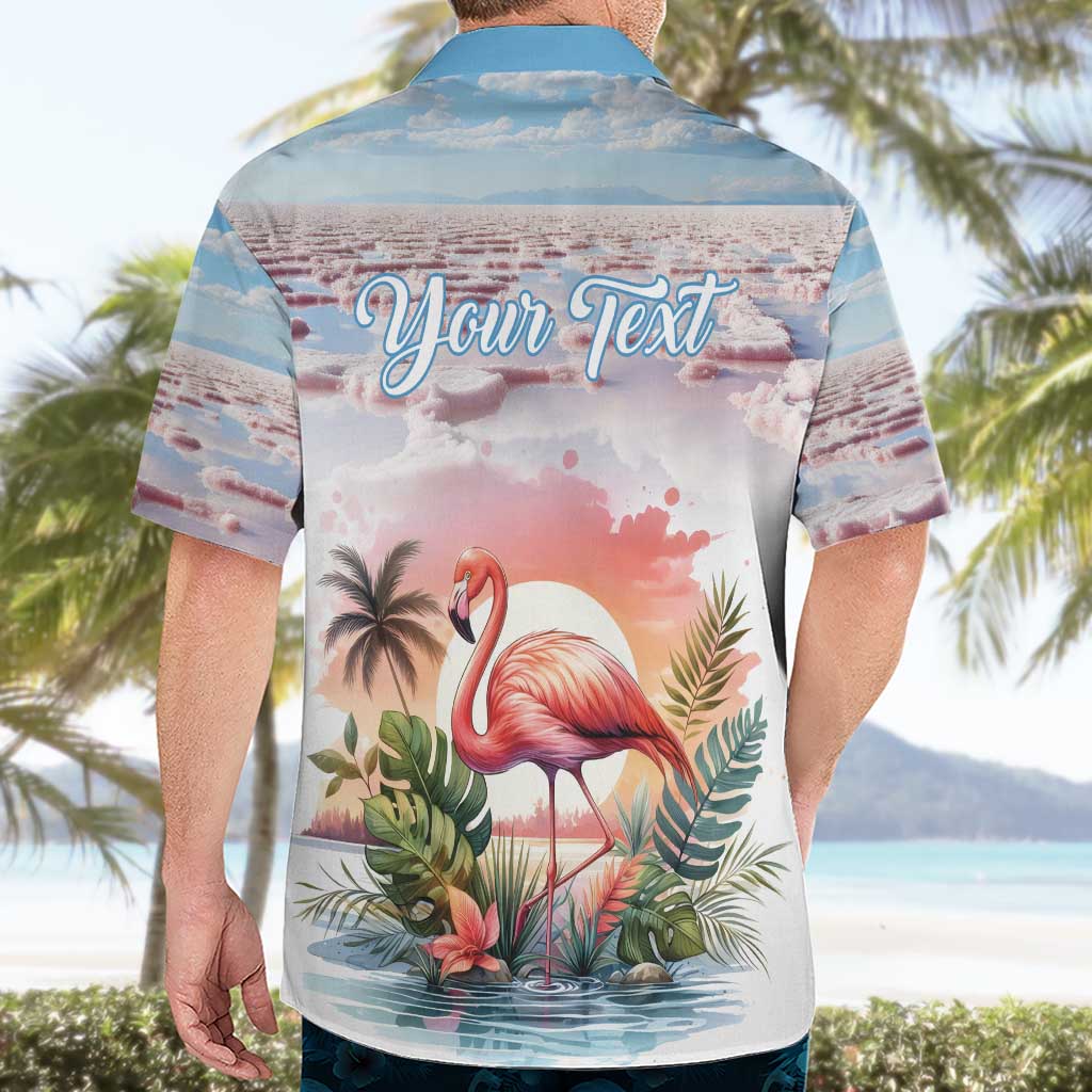 Personalized Bonaire Caribbean Flamingo Hawaiian Shirt Pink Salt Flats - Wonder Print Shop