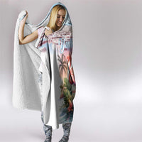 Personalized Bonaire Caribbean Flamingo Hooded Blanket Pink Salt Flats