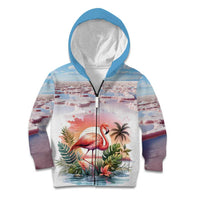 Personalized Bonaire Caribbean Flamingo Kid Hoodie Pink Salt Flats - Wonder Print Shop