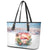 Personalized Bonaire Caribbean Flamingo Leather Tote Bag Pink Salt Flats - Wonder Print Shop