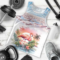 Personalized Bonaire Caribbean Flamingo Men Tank Top Pink Salt Flats - Wonder Print Shop