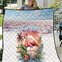 Personalized Bonaire Caribbean Flamingo Quilt Pink Salt Flats - Wonder Print Shop