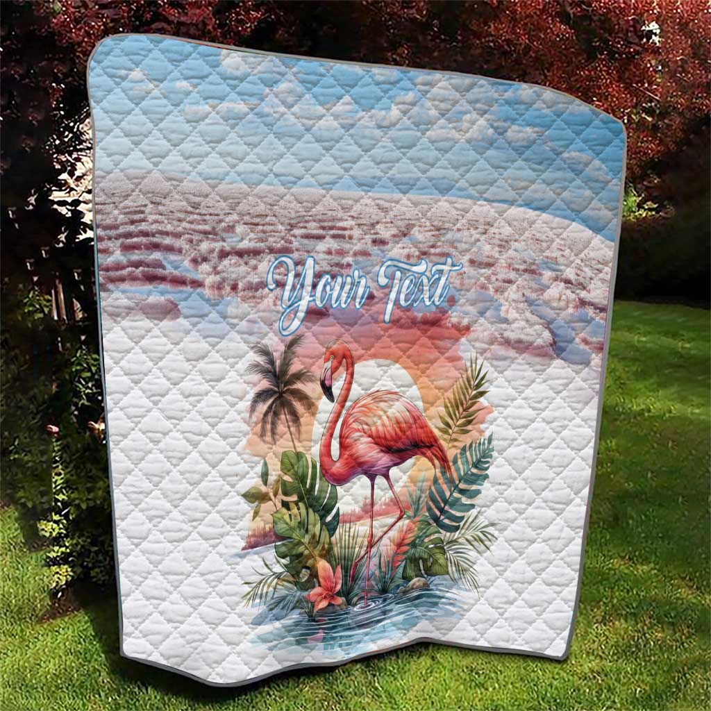 Personalized Bonaire Caribbean Flamingo Quilt Pink Salt Flats - Wonder Print Shop