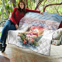 Personalized Bonaire Caribbean Flamingo Quilt Pink Salt Flats - Wonder Print Shop