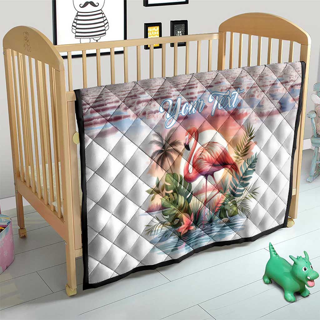 Personalized Bonaire Caribbean Flamingo Quilt Pink Salt Flats - Wonder Print Shop
