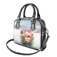 Personalized Bonaire Caribbean Flamingo Shoulder Handbag Pink Salt Flats